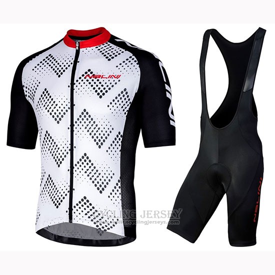 2019 Cycling Jersey Nalini Podio 2.0 Black White Short Sleeve and Bib Short