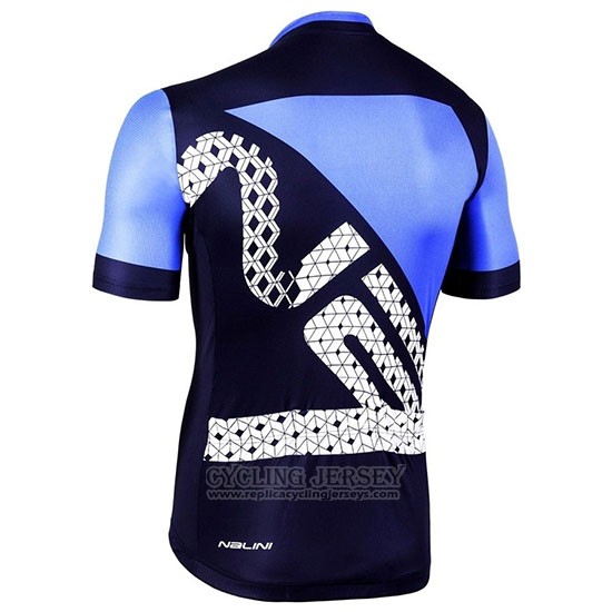 2019 Cycling Jersey Nalini Volata 2.0 Black Bluee Short Sleeve and Bib Short