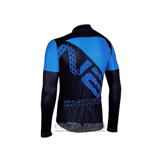 2020 Cycling Jersey Nalini Black Blue Long Sleeve And Bib Tight