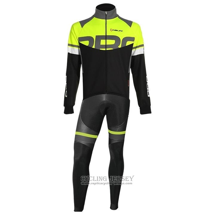 2020 Cycling Jersey Nalini Black Gray Yellow Long Sleeve And Bib Tight(1)