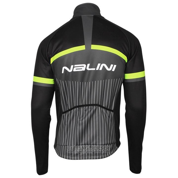 2020 Cycling Jersey Nalini Black Gray Yellow Long Sleeve And Bib Tight