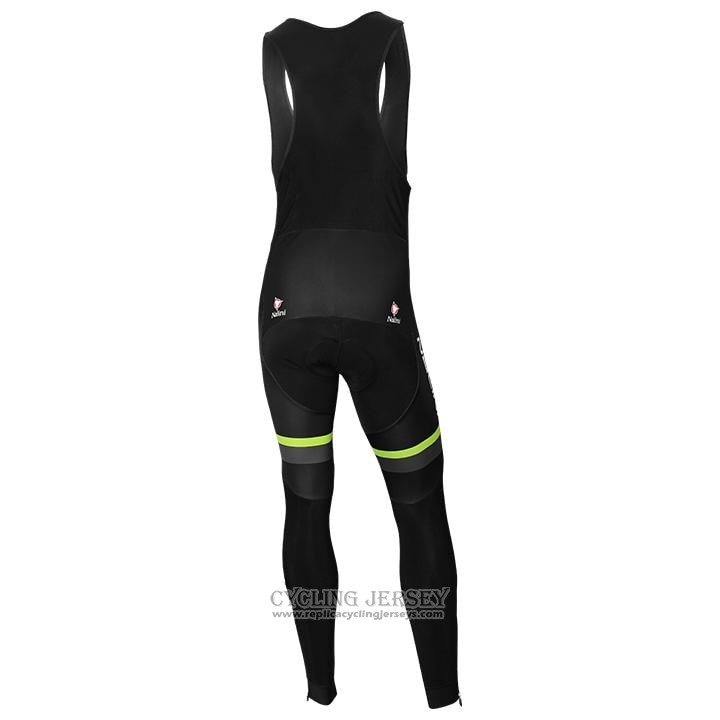 2020 Cycling Jersey Nalini Black Gray Yellow Long Sleeve And Bib Tight