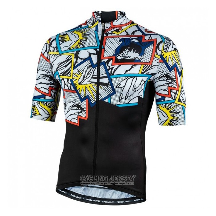 2020 Cycling Jersey Nalini Black Multicolore Short Sleeve And Bib Short