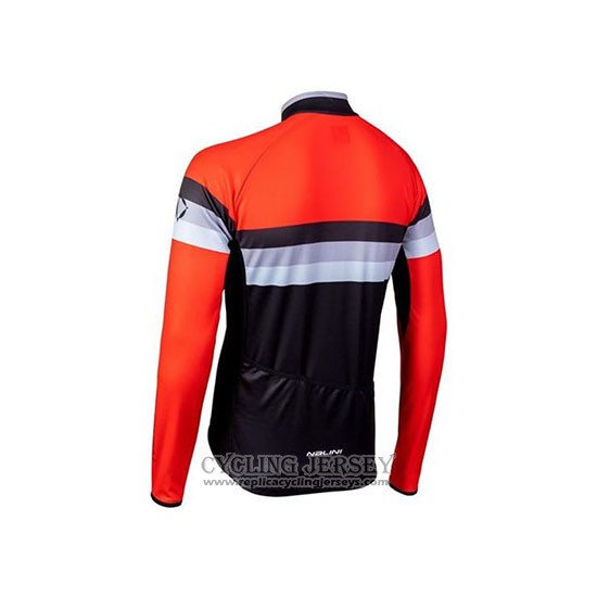 2020 Cycling Jersey Nalini Black Orange Long Sleeve And Bib Tight