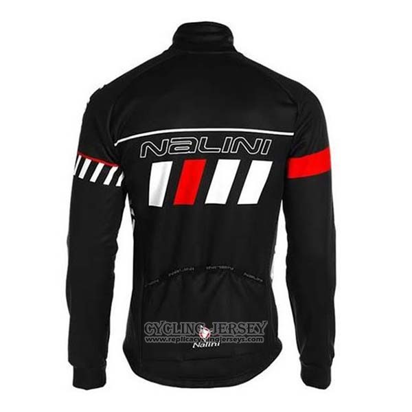 2020 Cycling Jersey Nalini Black Red White Long Sleeve And Bib Tight