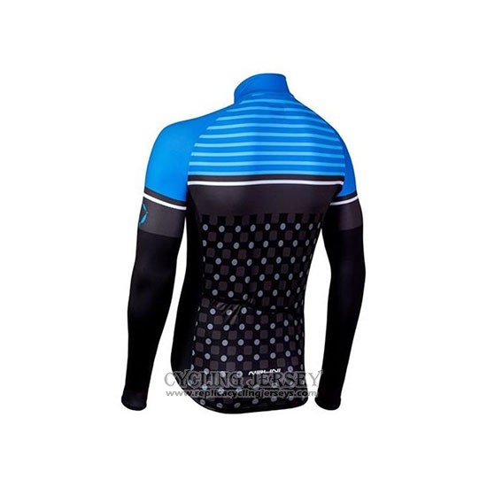 2020 Cycling Jersey Nalini Blue Black Long Sleeve And Bib Tight