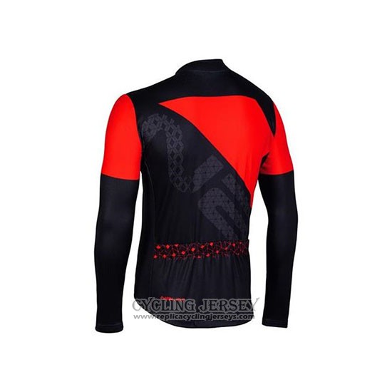 2020 Cycling Jersey Nalini Red Black Long Sleeve And Bib Tight