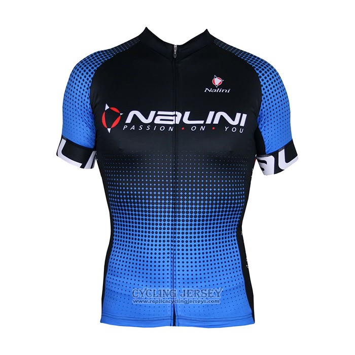 2021 Cycling Jersey Nalini Black Blue Short Sleeve And Bib Short