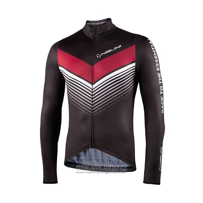 2021 Cycling Jersey Nalini Black Long Sleeve And Bib Tight QXF21-0054