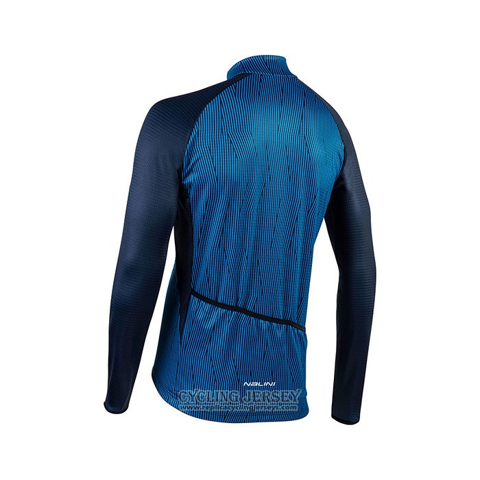 2021 Cycling Jersey Nalini Blue Long Sleeve And Bib Tight
