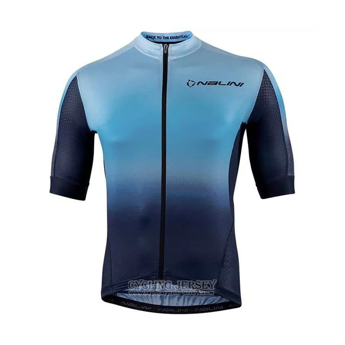 2021 Cycling Jersey Nalini Blue Short Sleeve And Bib Short