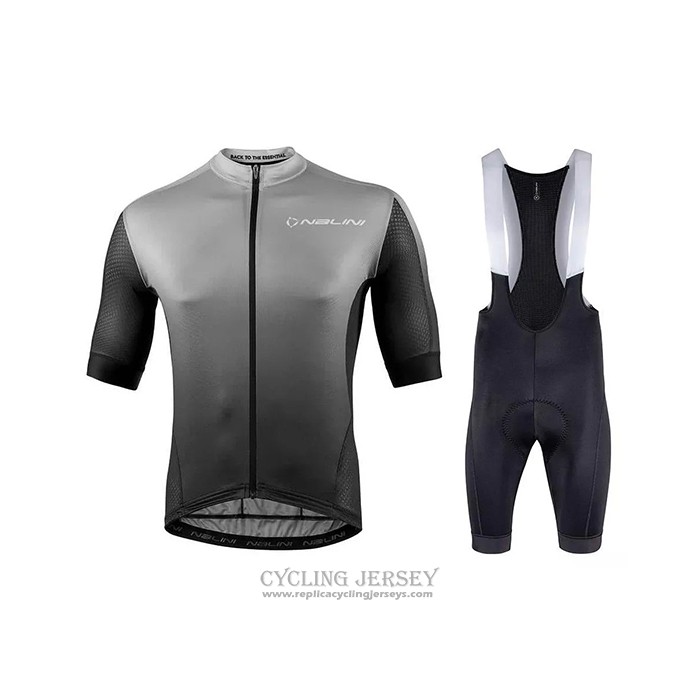 2021 Cycling Jersey Nalini Gray Short Sleeve And Bib Short