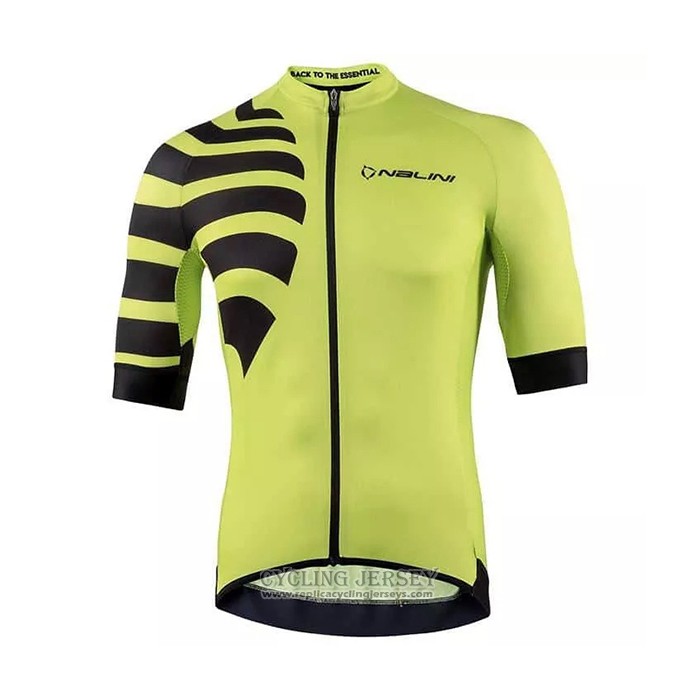 2021 Cycling Jersey Nalini Yellow Black Short Sleeve And Bib Short