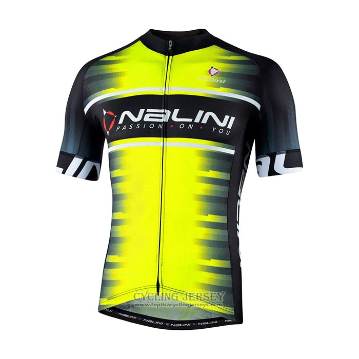 2021 Cycling Jersey Nalini Yellow Short Sleeve And Bib Short