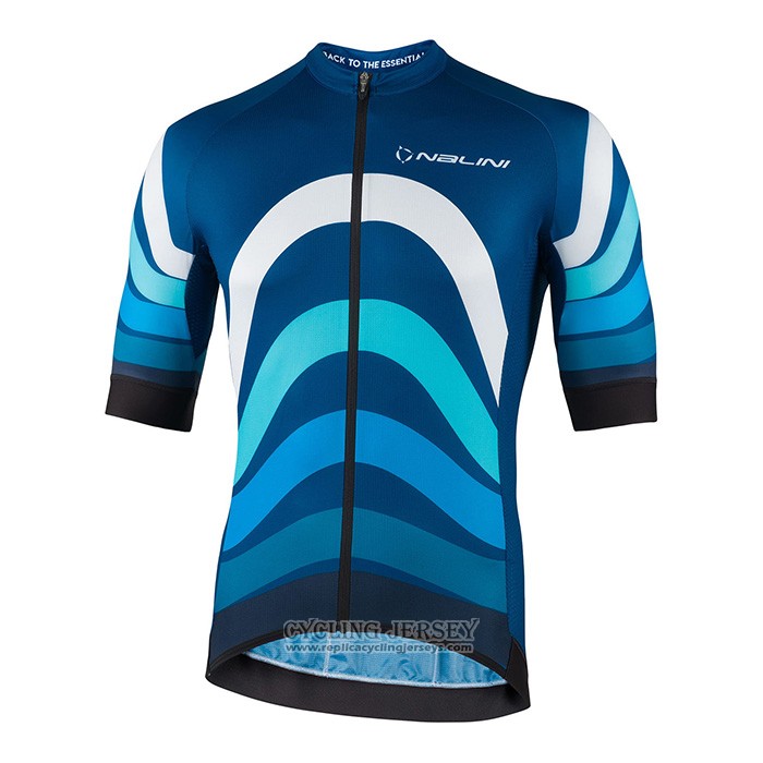 2022 Cycling Jersey Nalini Blue Short Sleeve And Bib Short