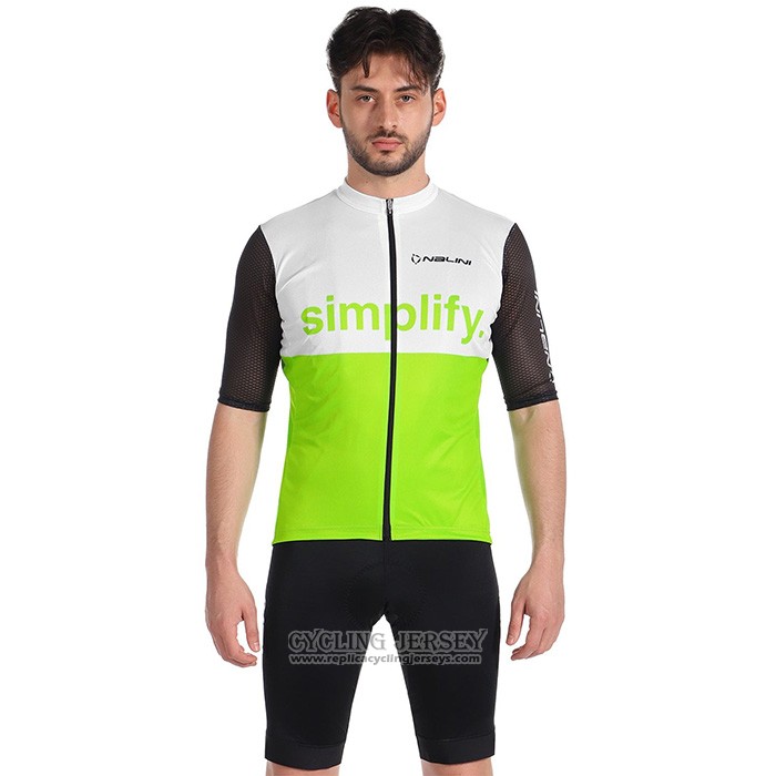 2022 Cycling Jersey Nalini Green Black Short Sleeve And Bib Short