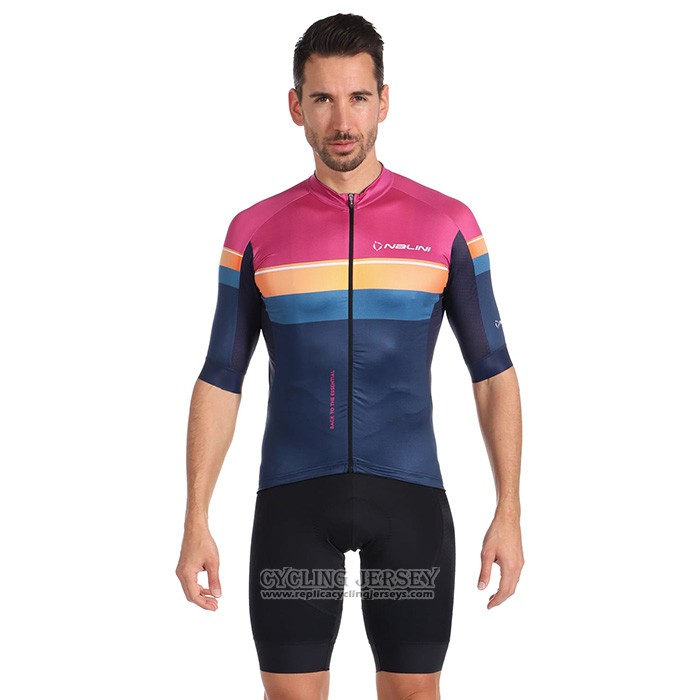 2022 Cycling Jersey Nalini Purple Short Sleeve And Bib Short