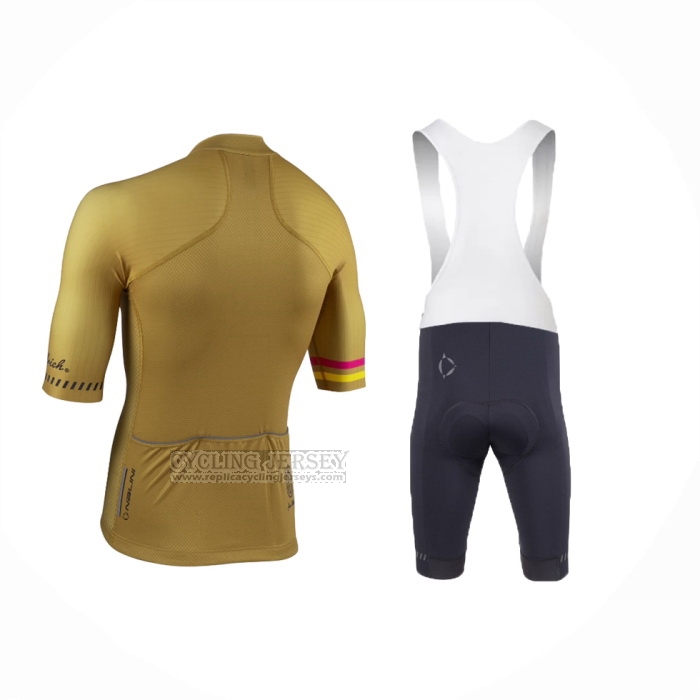 2024 Cycling Jersey Nalini Light Brown Short Sleeve And Bib Short