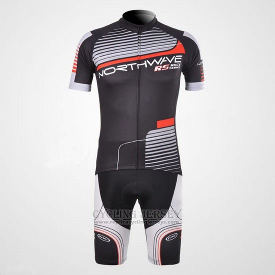 2012 Cycling Jersey Northwave Black and Gray Short Sleeve and Bib Short