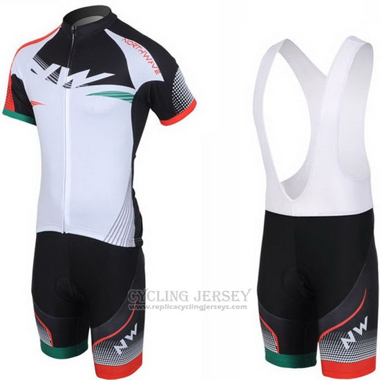 2013 Cycling Jersey Northwave Black and White Short Sleeve and Bib Short