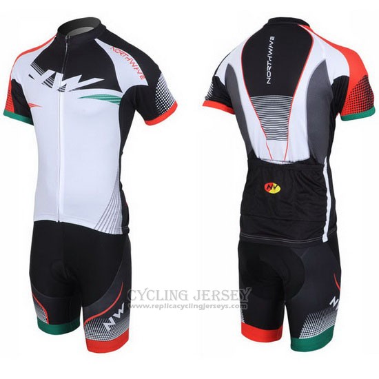 2013 Cycling Jersey Northwave Black and White Short Sleeve and Bib Short