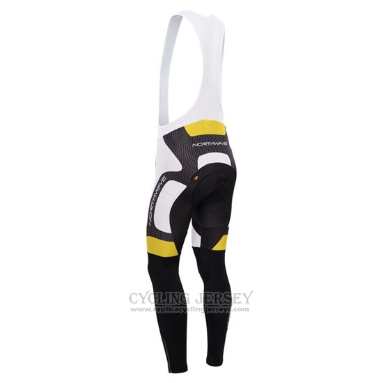 2015 Cycling Jersey Northwave Black and Yellow Long Sleeve and Bib Tight