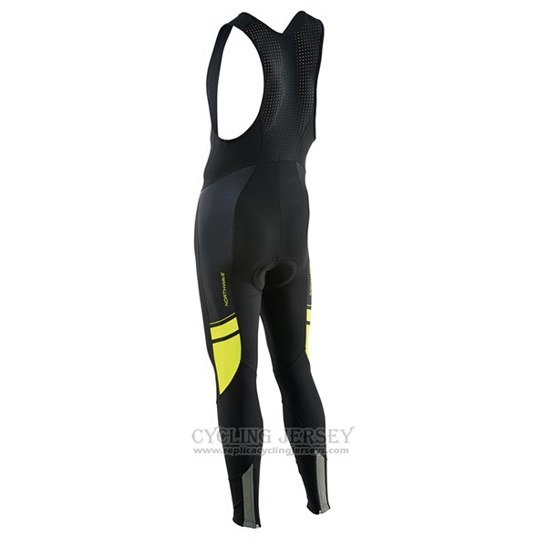 2017 Cycling Jersey Nalini Northwave Ml Yellow and Black Long Sleeve and Bib Tight