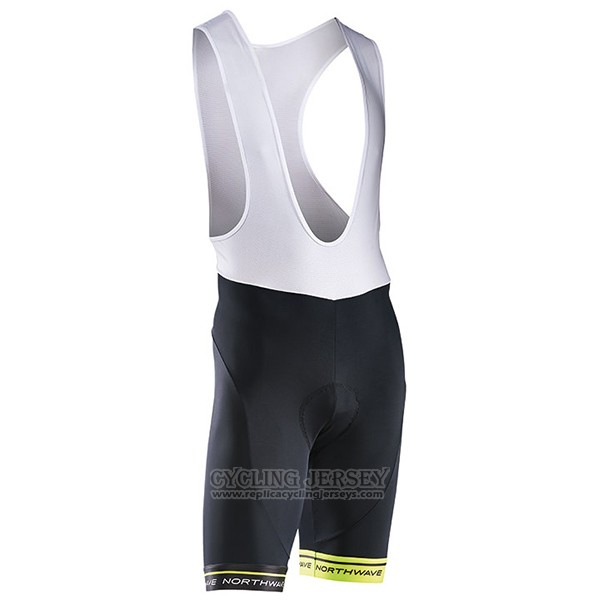 2017 Cycling Jersey Northwave Black and Green Short Sleeve and Bib Short