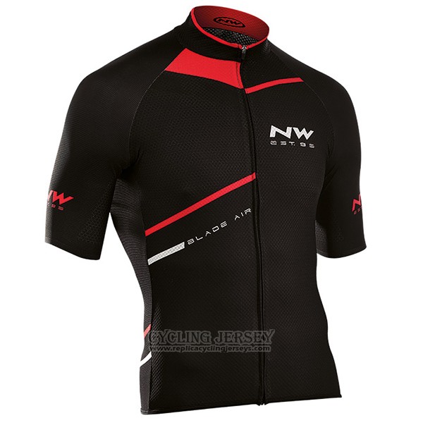 2017 Cycling Jersey Northwave Blade Air Black and Red Short Sleeve and Bib Short