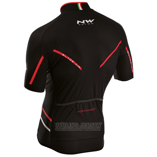 2017 Cycling Jersey Northwave Blade Air Black and Red Short Sleeve and Bib Short