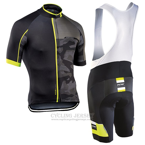 2017 Cycling Jersey Northwave Blade Black Short Sleeve and Bib Short