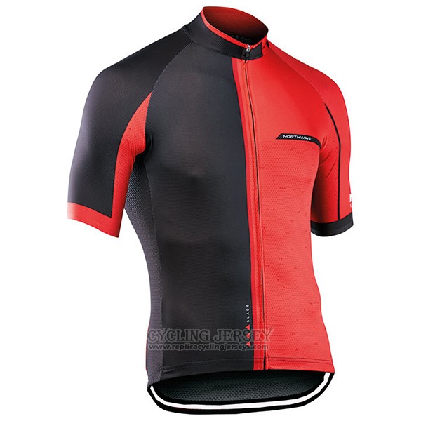 2017 Cycling Jersey Northwave Blade Black and Red Short Sleeve and Bib Short