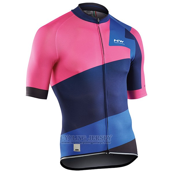 2017 Cycling Jersey Northwave Extreme Red and Blue Short Sleeve and Bib Short