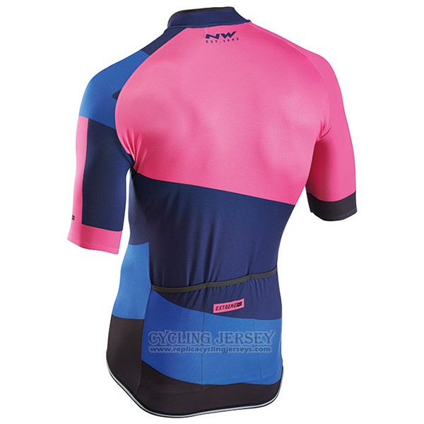 2017 Cycling Jersey Northwave Extreme Red and Blue Short Sleeve and Bib Short