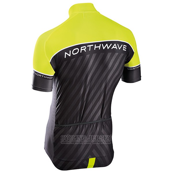2017 Cycling Jersey Northwave Green and Black Short Sleeve and Bib Short