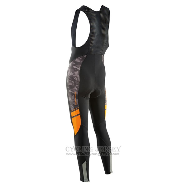 2017 Cycling Jersey Northwave Ml Black and Orange Long Sleeve and Bib Tight