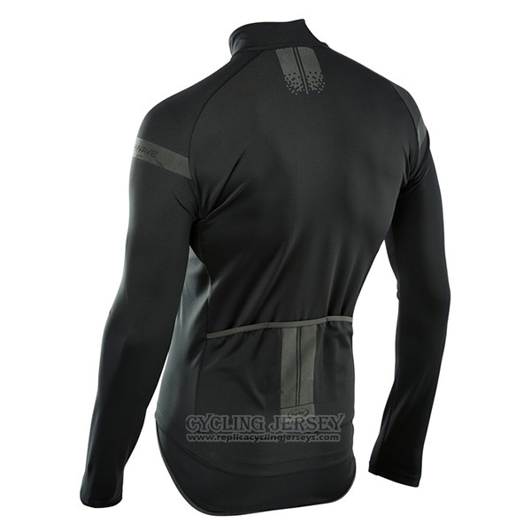 2017 Cycling Jersey Northwave Ml Deep Black Long Sleeve and Bib Tight