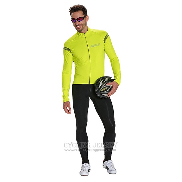 2017 Cycling Jersey Northwave Ml Yellow Long Sleeve and Bib Tight