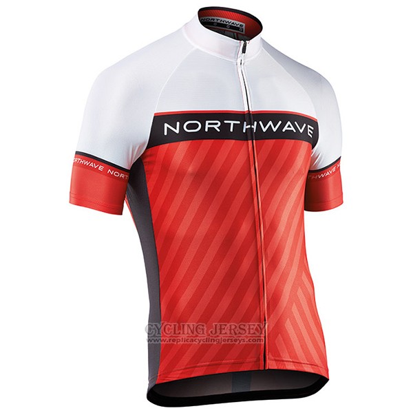 2017 Cycling Jersey Northwave Red and White Short Sleeve and Bib Short