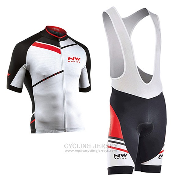2017 Cycling Jersey Northwave White Short Sleeve and Bib Short