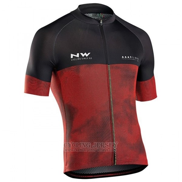 2018 Cycling Jersey Northwave Black Red Short Sleeve Salopette