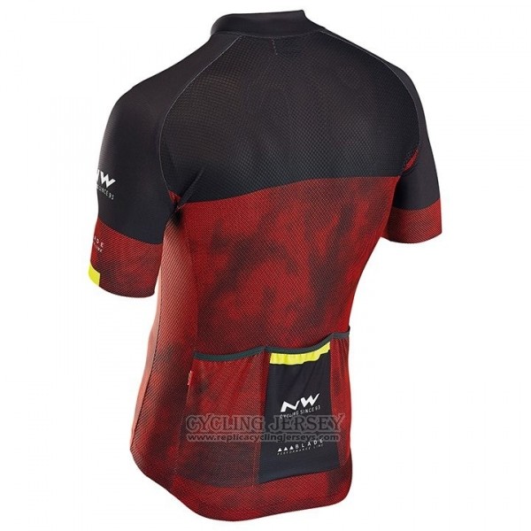 2018 Cycling Jersey Northwave Black Red Short Sleeve Salopette