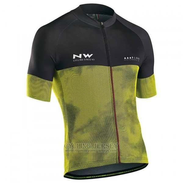 2018 Cycling Jersey Northwave Black Yellow Short Sleeve Salopette