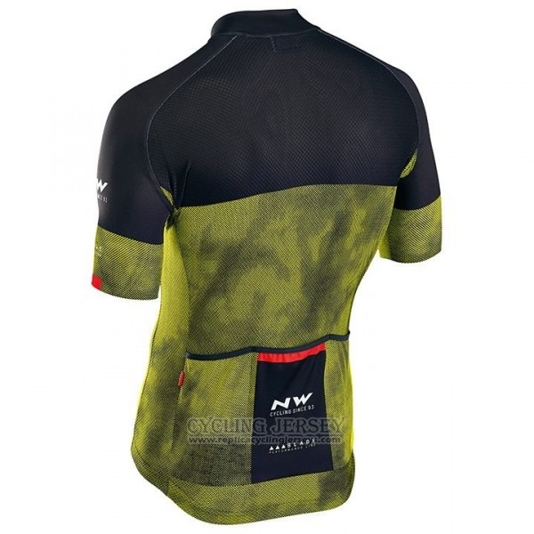 2018 Cycling Jersey Northwave Black Yellow Short Sleeve Salopette