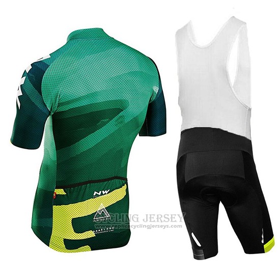 2018 Cycling Jersey Northwave Blade Green Short Sleeve and Bib Short