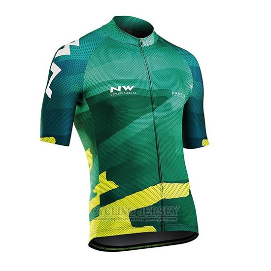 2018 Cycling Jersey Northwave Blade Green Short Sleeve and Bib Short
