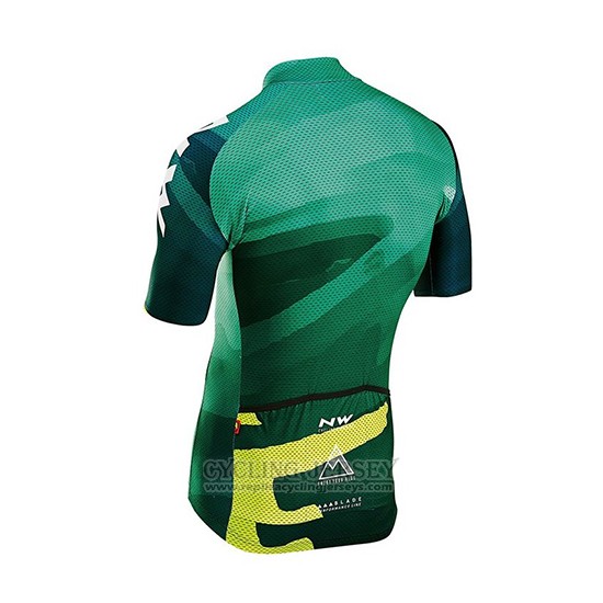2018 Cycling Jersey Northwave Blade Green Short Sleeve and Bib Short