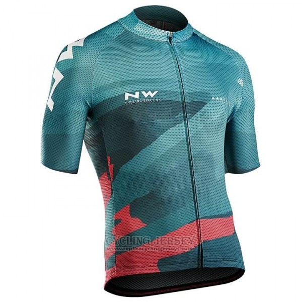 2018 Cycling Jersey Northwave Green Pink Short Sleeve Salopette