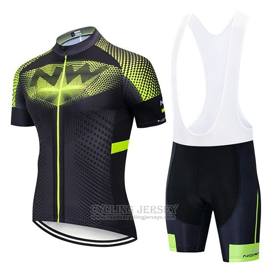 2019 Cycling Jersey Northwave Black Green Short Sleeve and Bib Short