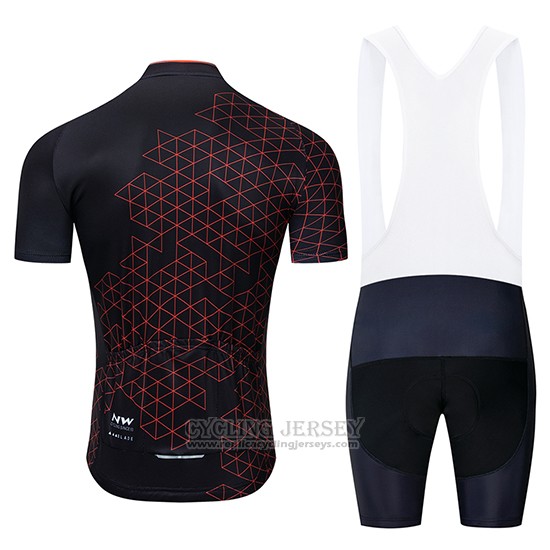 2019 Cycling Jersey Northwave Black Red Short Sleeve and Bib Short
